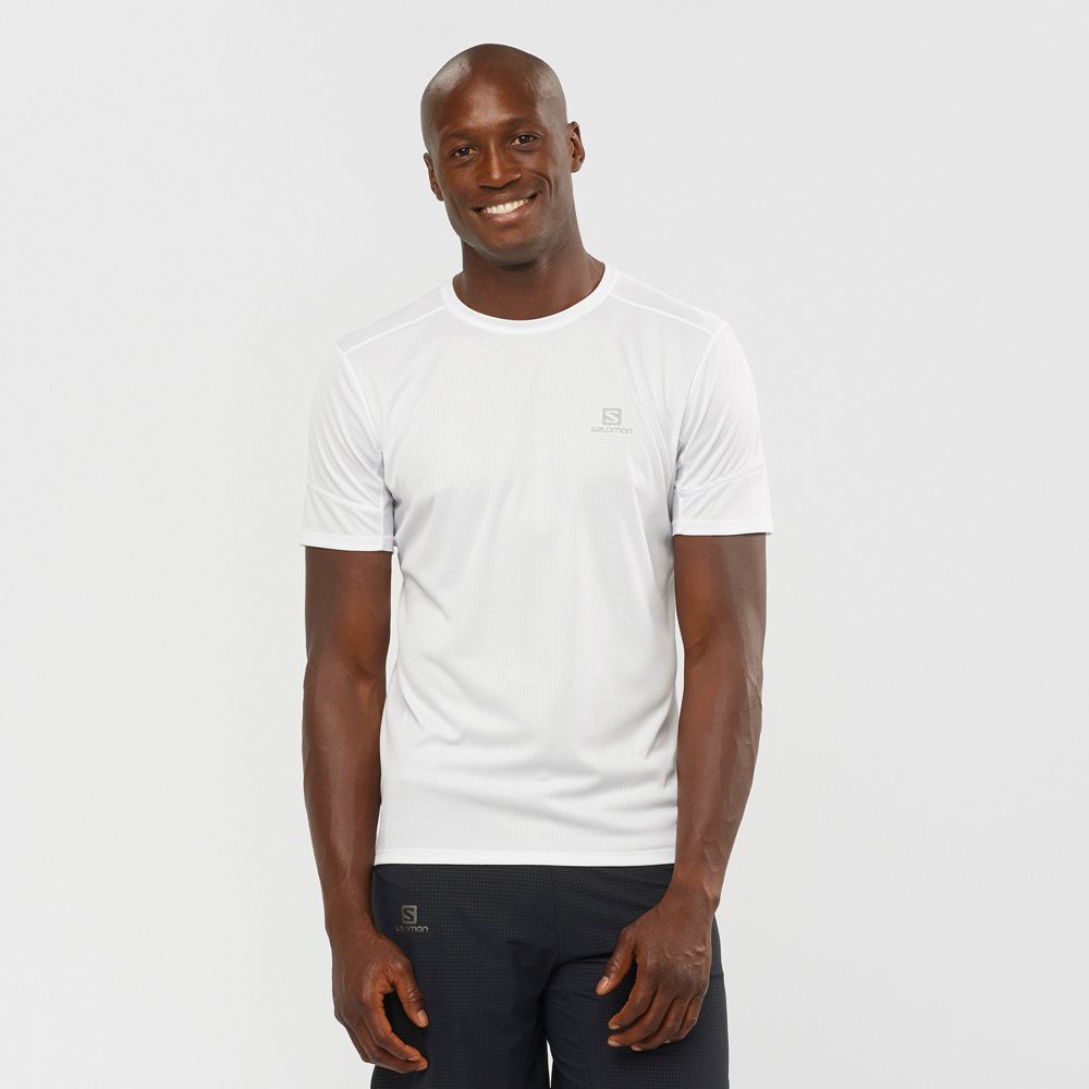 Tops Salomon Homme Blanche - Salomon AGILE - France (8402-YQJDN)